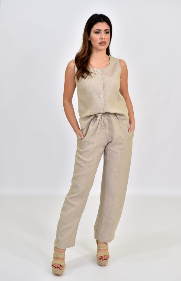 TOP CON PANTALONE TINTA UNITA